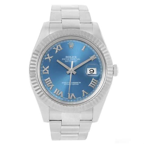 rolex datejust ii steel and white gold blue dial|Rolex Datejust for sale.